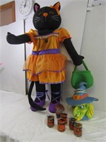 Halloween Kitty-36"H, Lighted Witches Head, & more