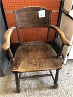Wood chair with arms