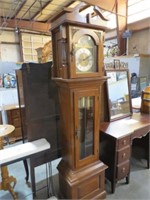 EMPEROR GRANDFATHER CLOCK CHERRY FINISH CASING