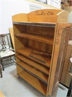 SOLID WOOD SHELF DISPLAY UNIT WITH SIDE STORAGE