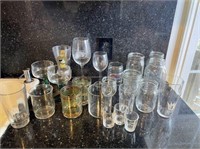 Box Lot Assortment of Drinking Glasses