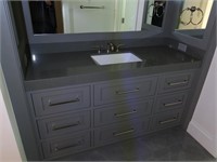 Single Vanity with water works Chrome Controller