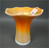 Imperial Marigold/ Milk Glass Interior Panels Vase