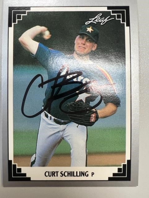 Astros Curt Schilling Signed Card with COA