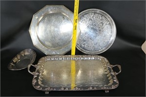 Silver Plated Serving Trays/Platters