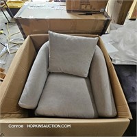 NIB $930 Menta Accent Chair grey convas NEW