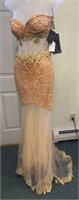 Bronze/Nude Black Label Dress 2088 Sz 2