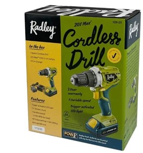 Radley 20V Max Cordless Drill Kit