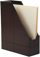 USED-Realspace Brown Wood Magazine Holder x2
