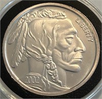 2002 1-Oz Buffalo Silver Round