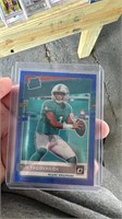 2020 Donruss Optic Tua Tagovailoa Blue Hyper rc