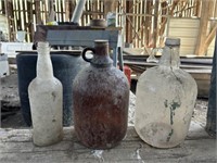 Vintage Jugs with Bottle