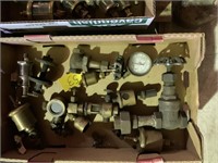 Box of greasers & misc. parts
