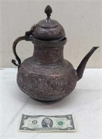 Vtg Silverplate Mid-Eastern Look Tea or Water Pot