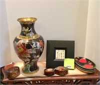 Stunning Asian Cloisonne Vase & More