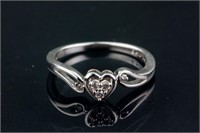 Sterling Silver Diamond Ring  RV$450