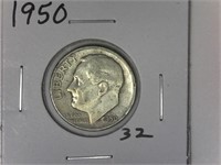 1950 Silver Roosevelt Dime