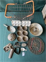 Vintage Wire Basket Plus Pans