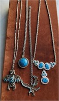 Turquois Looking Necklaces, 4, costume