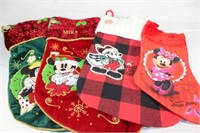 Lot of Mickey Mouse/Minnie Christmas Stockings