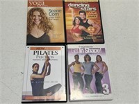 4- DVD workout videos yoga Pilates