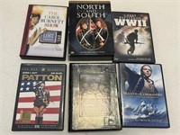 6- DVD movies war and Carrol Burnett
