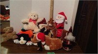 Stuffed Christmas and Halloween toys