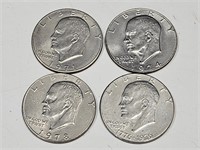 4 IKE Dollar Coins