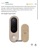 Nooie 2K Wireless Video Doorbell Camera