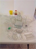 nut grinders, glass serving pieces