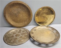 Brass Chargers & Trays incl German & Chinese
