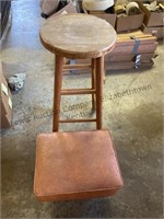 Upholstery foot stool and 29? bar stool