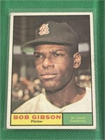 Bob Gibson 1961 Topps baseball card