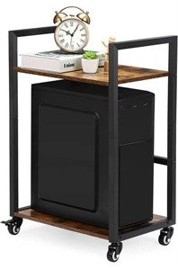 COMPUTER TOWER STAND, 2 TIER MOBILE PC TOWER