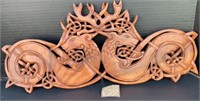 Fine Hand Carved Mahogany Celtic Panel