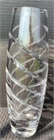 Fine Clear Crystal Vase with "Spiral" Cut Design