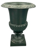 Vintage Solid Cast Iron Pedestal Urn Planter