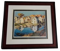 LIMITED EDITION CASSON PRINT "WHITE VILLAGE"