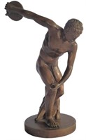 BRONZE STATUE OF DISCUS THROWER "DISCOBOLUS"