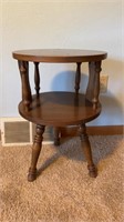 Wooden round side table