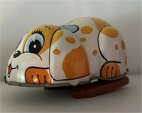 Vintage 1960s Wind Up Tin Dog