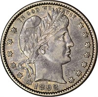 1892-O BARBER QUARTER - XF