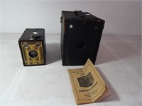 Antique Box Cameras Rexoette & Brownie Jr