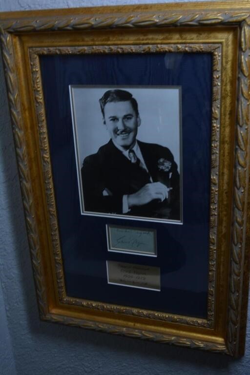 Errol Flynn Framed Autograph