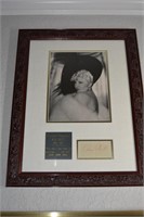Mae West Framed Autograph