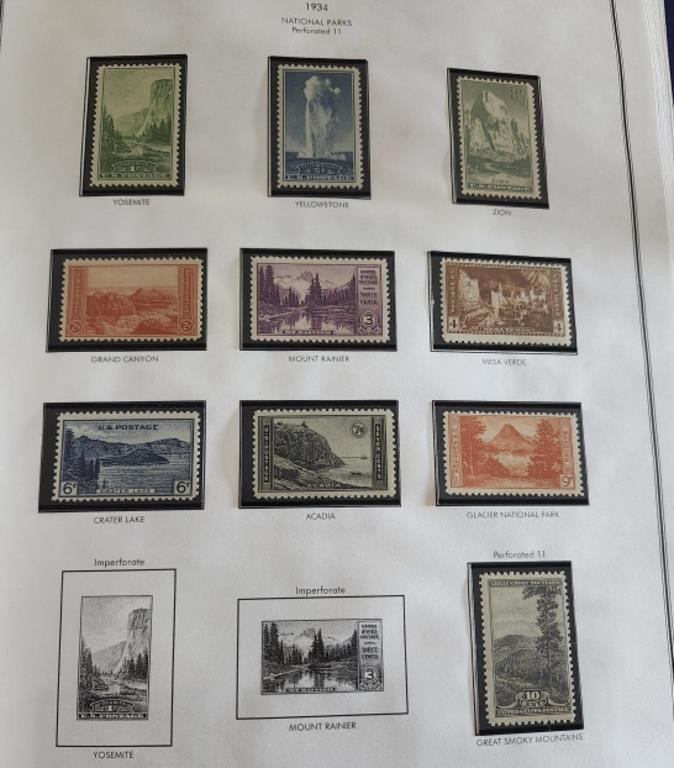 1934 10 Stamps National Parks