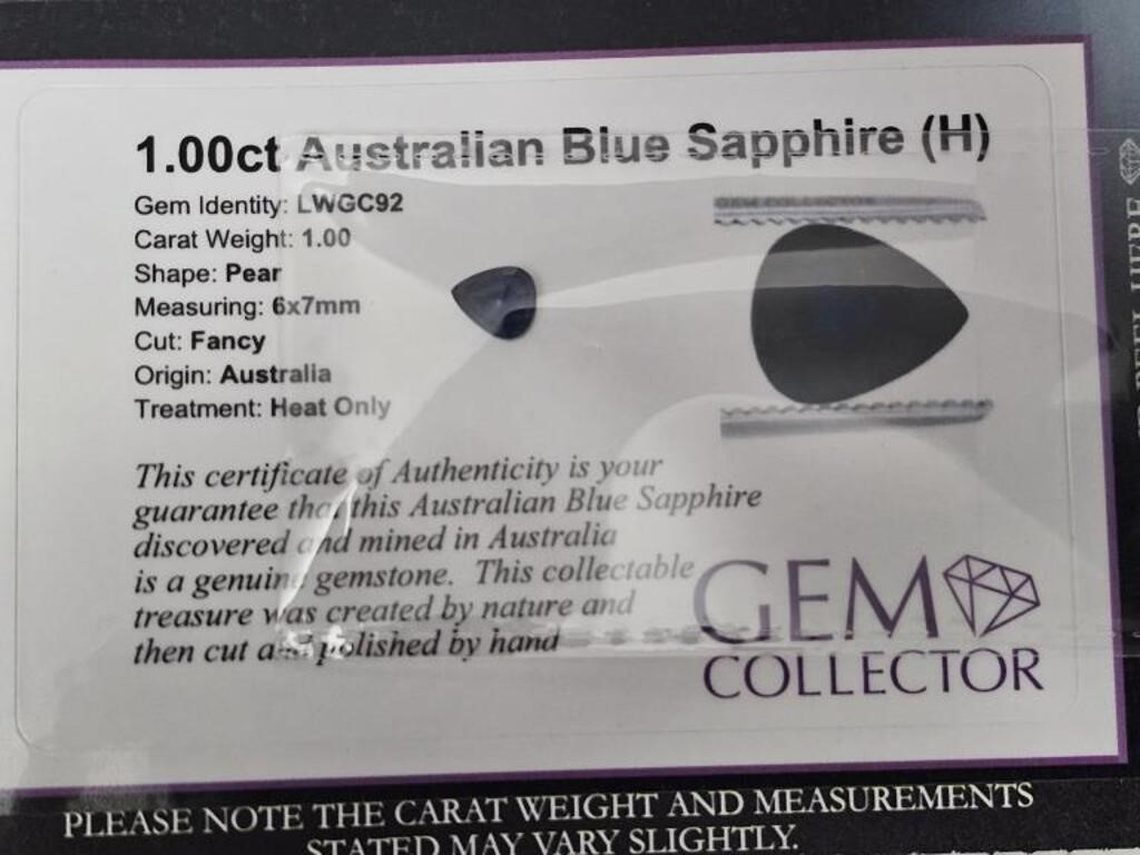 1.00ct Australian Blue Sapphire