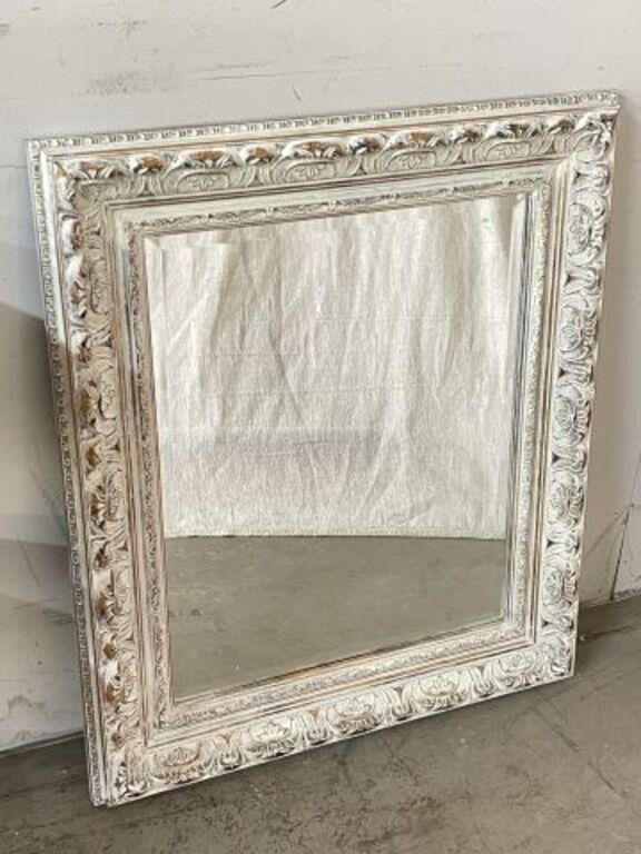 Ornate Framed Beveled Mirror