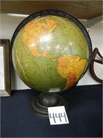 Early Cast Iron Frame World Globe
