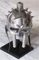Antique Full-Size Metal Gladiator Arena Helmet